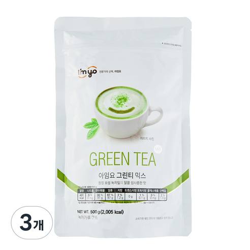 아임요 그린티 믹스 파우더, 500g, 1개입, 3개