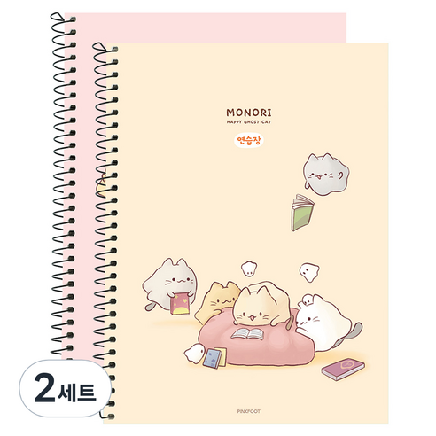핑크풋 모노리 연습장 4종 랜덤 2p 세트, 랜덤발송, 2세트