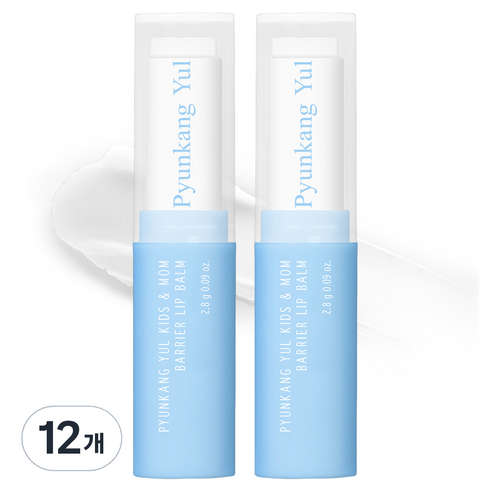 편강율 키즈앤맘 배리어 립밤, 무향, 2.8g, 12개