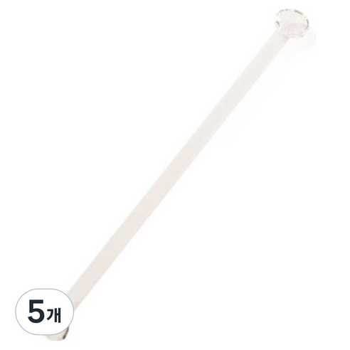 디에이트 홈카페 하트 롱스푼 머들러, 투명, 5개