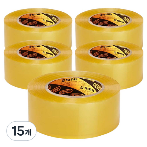 신일테이프 OPP 박스테이프 48mm x 80m, 투명, 15개