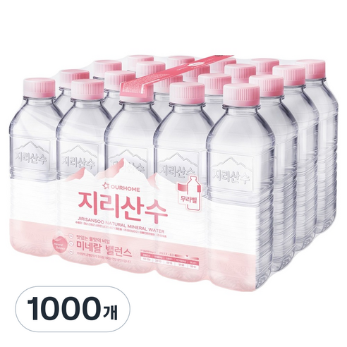 지리산수 무라벨, 500ml, 40개