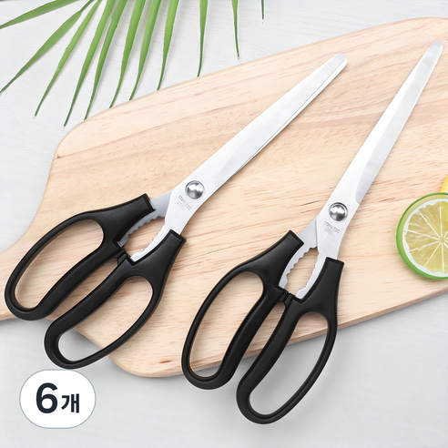 코멧 키친 클래식 주방가위 양손가위 26cm, 블랙, 6개