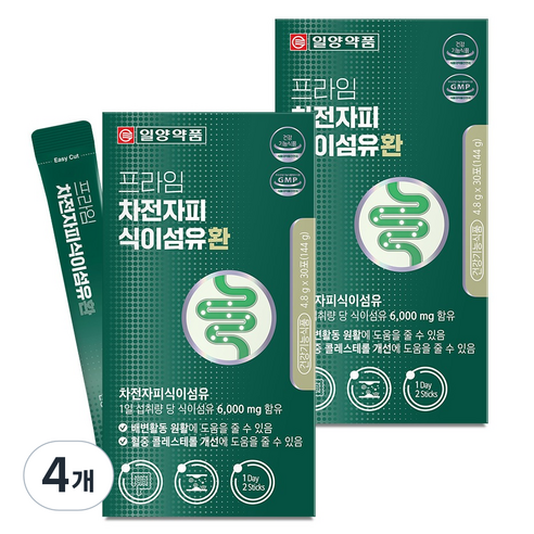일양약품 프라임 차전자피 식이섬유환 30p, 144g, 4개