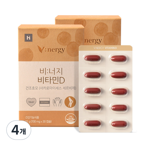 비너지 비타민D, 30정, 4개