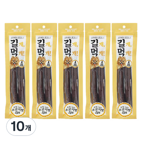 참좋은간식 길개먹개 강아지 간식 2p, 소고기맛, 64g, 10개