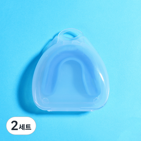 리즈제이니 모던 스포츠 운동 마우스 가드 + 케이스 세트, 13 하늘색(마우스 가드), 투명(케이스), 2세트