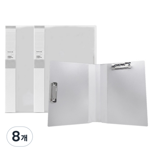 영오 인덱스 PP 더블레버파일 A4 / A3, 05 백색, 8개