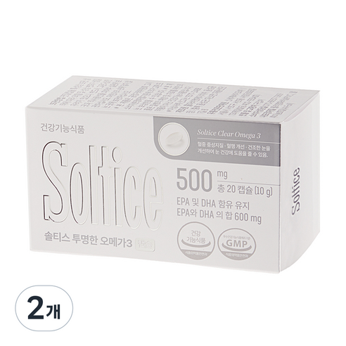 솔티스 투명한 오메가3 10g, 2개, 20정