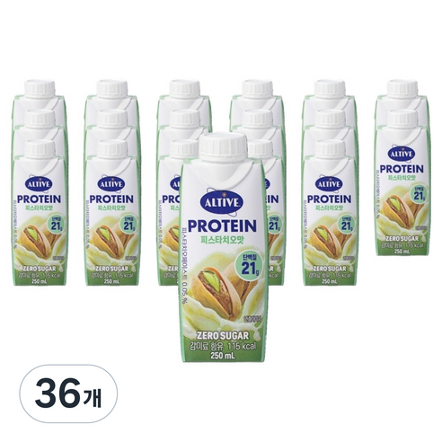 얼티브 프로틴 피스타치오맛 250ml, 36개 솔직 후기 | 실사용자 리뷰 분석 - 상품 이미지 1