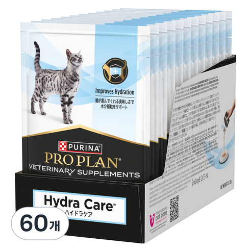 퓨리나 고양이 PPVS 하이드라 케어 수분 섭취 보조제, 75g, 60개, 유리너리+스트레스