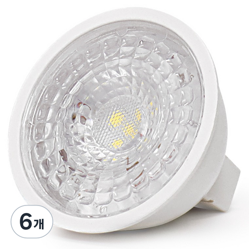집중형 LED 할로겐 램프 5W MR16, 전구색, 6개