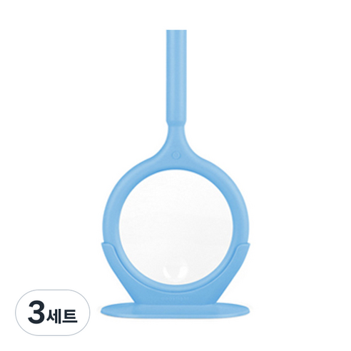 코지라이트 LED 핸디형 돋보기 스카이블루 + 받침대 + 파우치, TB-CL110, 3세트
