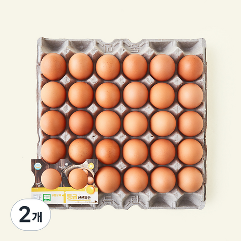 한스팜 무항생제 인증 1등급 신선특란 1.8kg, 2개, 30구