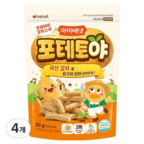 아이배냇 포테토야 과자, 30g, 4개, 감자