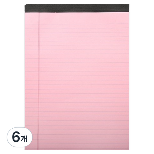 일상속반짝 학습메모 노트 A4, 핑크, 6개