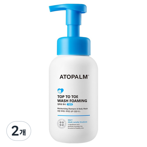 아토팜 유아용 탑투토 워시 거품형, 2개, 300ml