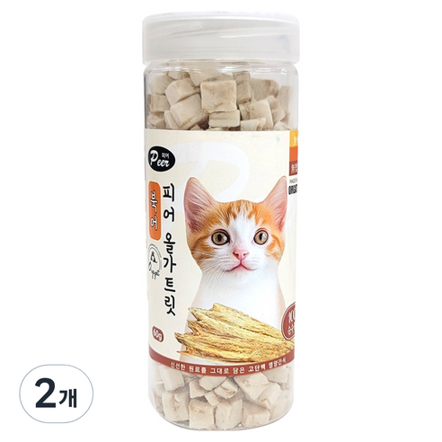 올가트릿 피어 고양이 맛있는 통간식, 북어, 60g, 2개