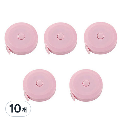 랩앤툴스 노드릭 원터치 줄자 핑크, 10개, 150cm