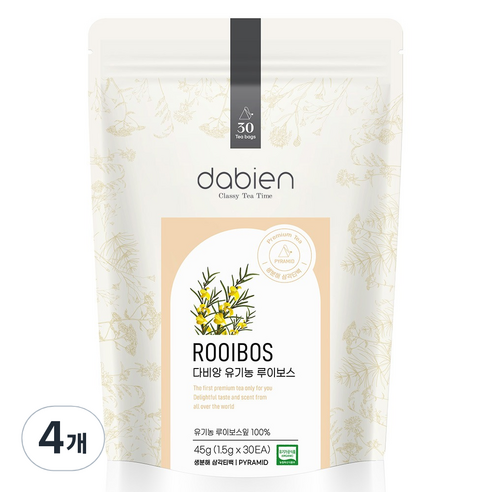다비앙 유기농 루이보스 티백, 1.5g, 30개입, 4개