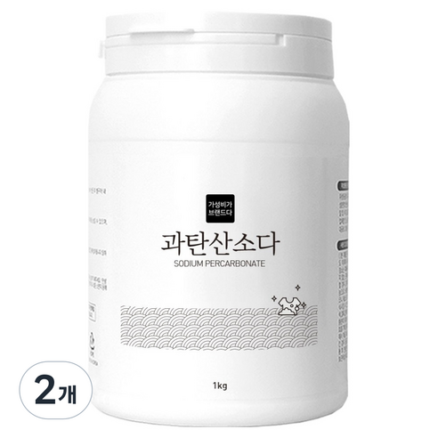 가성비가브랜드다 과탄산소다 표백제 용기형, 2개, 1kg