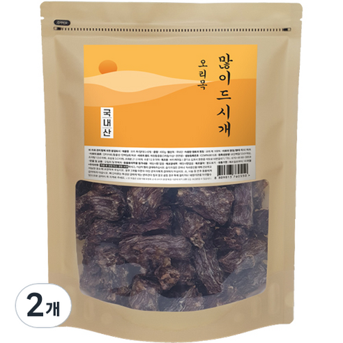 바이케이알 많이드시개 대용량 수제 간식, 오리목절단, 400g, 2개