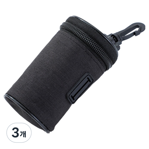 굿썸 반려동물 편리한 배변봉투 케이스 6 x 12 x 6 cm 69g, 블랙, 3개, 1개입