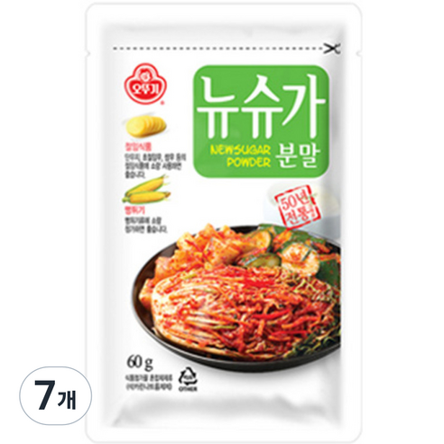 오뚜기 뉴슈가분말, 60g, 7개