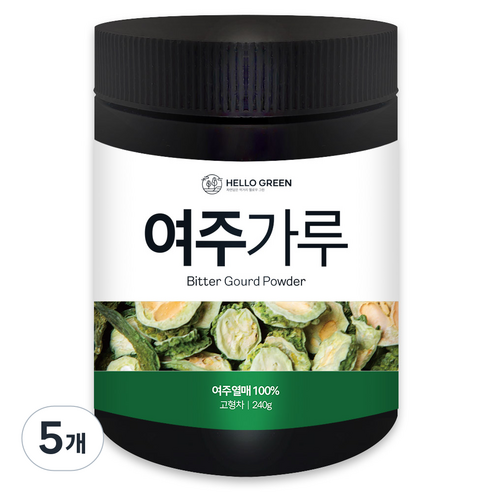 헬로우그린 여주 분말 가루, 240g, 5개