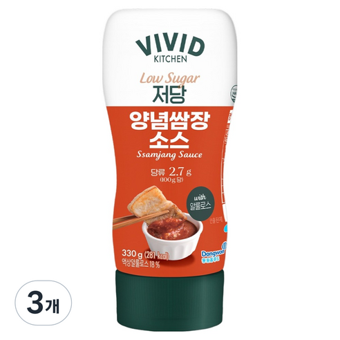 비비드키친 저당 양념쌈장 소스, 330g, 3개