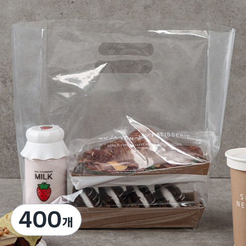 혜림봉투 PE비닐쇼핑백 M자형 20 + M5 펼친면10 x 30, 투명, 400장