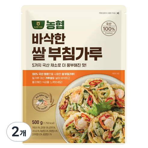 농협식품 바삭한 쌀부침가루, 500g, 2개