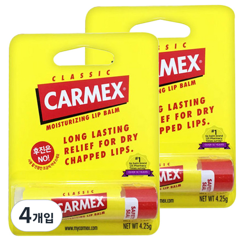 카멕스 클래식 스틱 오리지널 립밤, CLASSIC, 4.25g, 4개
