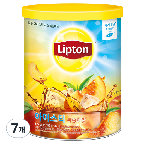 립톤 아이스티 믹스 분말 복숭아맛, 1.5kg, 1개입, 7개