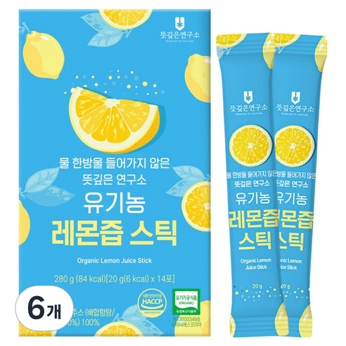 뜻깊은연구소 유기농 레몬즙 스틱 14p, 6개, 274.59ml