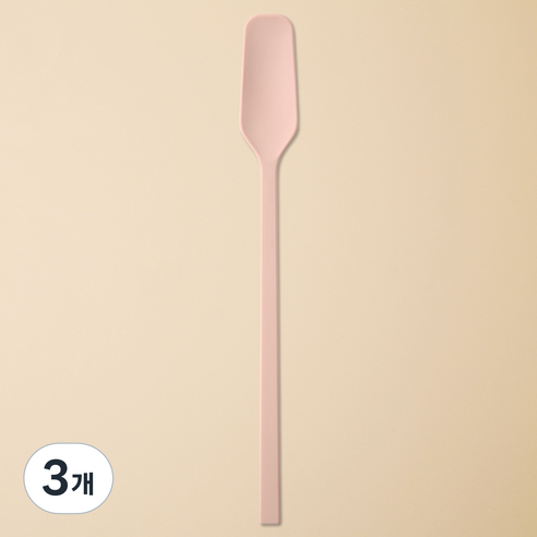 이지실리 스퀘어 실리콘 다용도 티 버터 잼스푼, 핑크, 3개