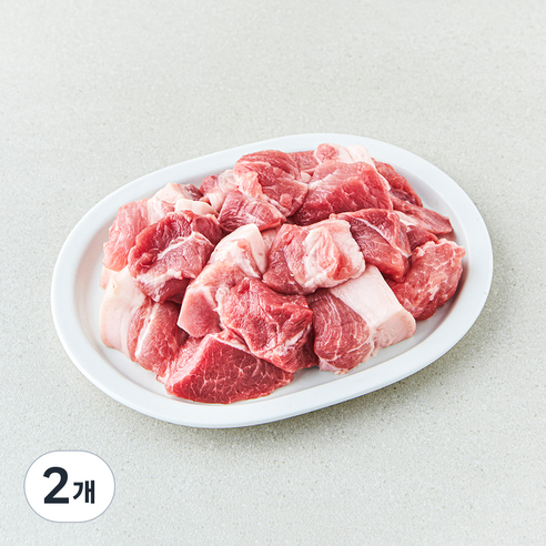 목우촌 명품 흑돼지 앞다리 찌개용 (냉장), 2개, 300g