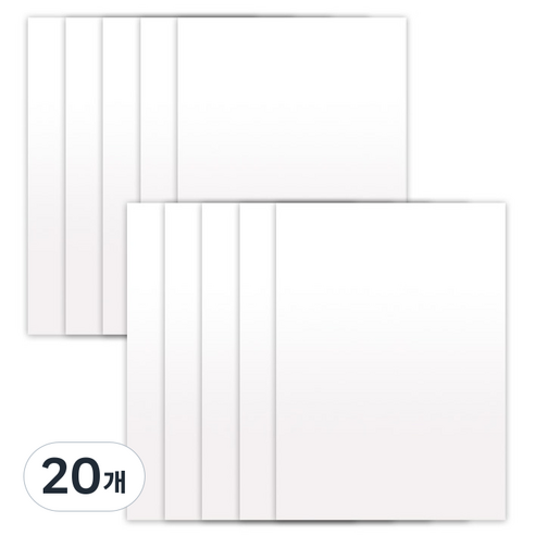대원우드보드 A4 재단 백색 우드락 원단보드 가로 300mm x 세로 210mm, 20개, 5mm