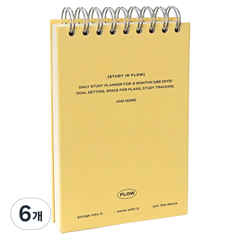 아이코닉 플로우 6개월 만년형 스터디플래너, 01 Butter yellow, 6개