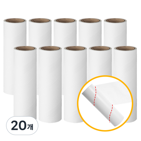 코멧 사선컷팅 일반형 테이프 클리너 리필, 20개