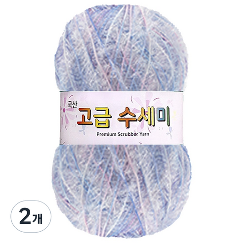 yarna 고급 수세미 뜨개실 나염 80g, 213, 2개