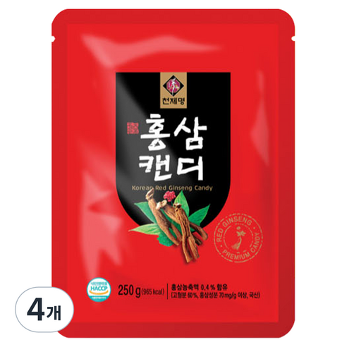 천제명홍삼 캔디, 100g, 4개
