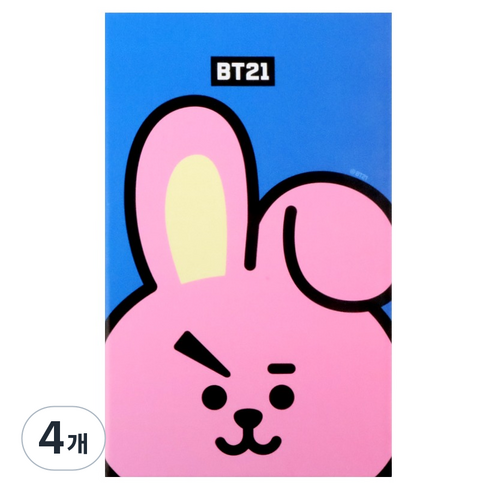 BT21 다이어리S + 스티커 + 포토 프레임 카드, 쿠키, 4개