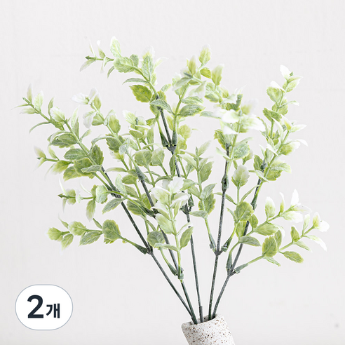 플라워트리 조화 허브 민트 오레가노 다발 33cm, 그린, 2개