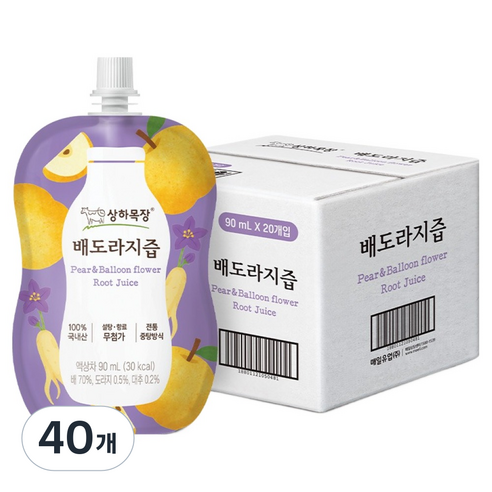 상하목장 배도라지즙, 90ml, 40개