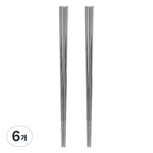 키친유 스텐 304 진공젓가락 23cm, 실버, 단품, 6개