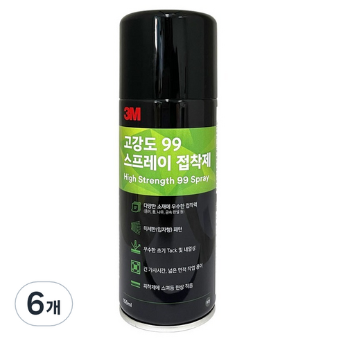 쓰리엠 고강도 99 스프레이 접착제 155ml, 6개