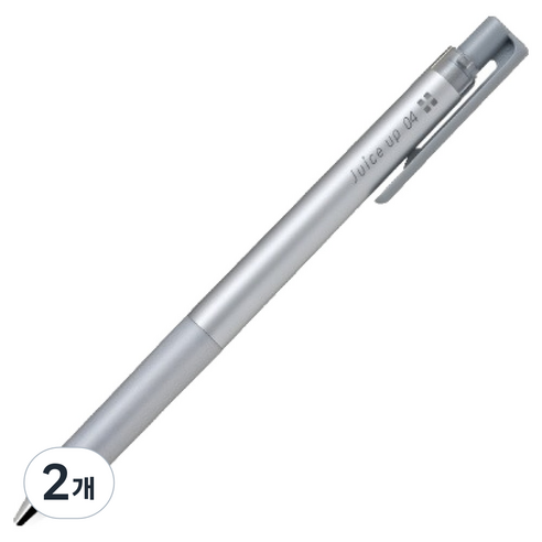 파이롯트 쥬스업 메탈릭컬러 볼펜 0.4mm, 실버, 2개