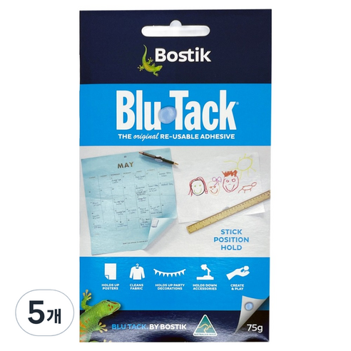 보스틱 블루택 오리지널 75g, 5개