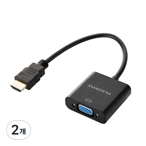플레오맥스 HDMI M TO VGA F 컨버터 IT-HV01, 2개, 17cm